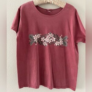 Crazy Shirts Paradise Red Floral Print TShirt